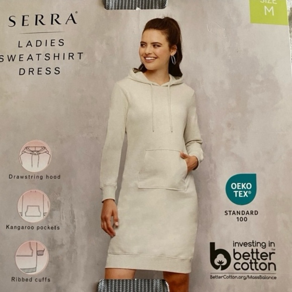 Serra Women's Cream Sweatshirt Dress
